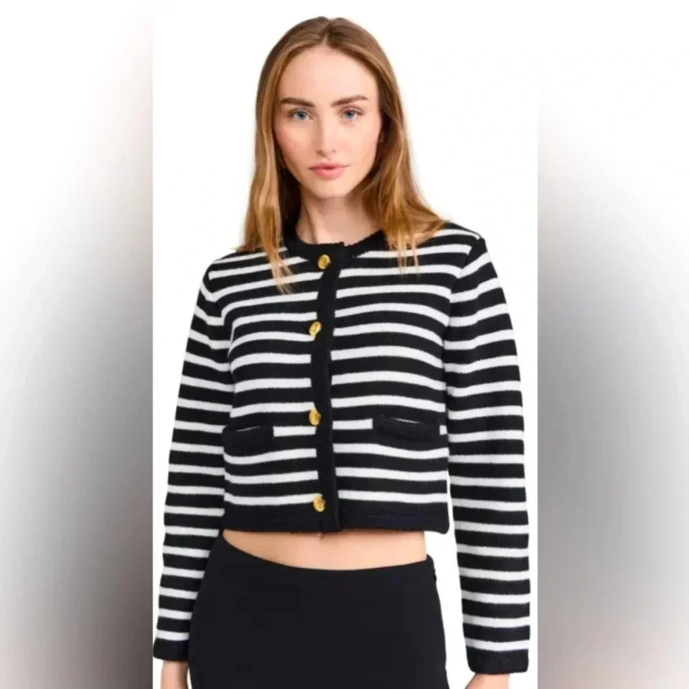 NWOT English Factory Striped Knit Cardigan